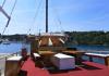 Traditional cruising ship Delija - wooden motor sailer 1906  yacht charter Opatija