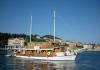 Traditional cruising ship Viktorija - wooden motor sailer 1948  yacht charter Opatija