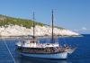 Traditional cruising ship Kneza - wooden motor sailer 1878  rental motor sailer Croatia